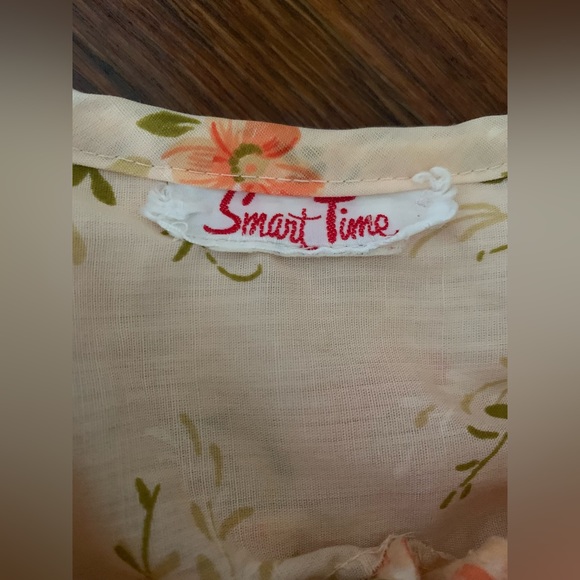 Vintage Smart time peachy house dress/robe - Picture 4 of 11